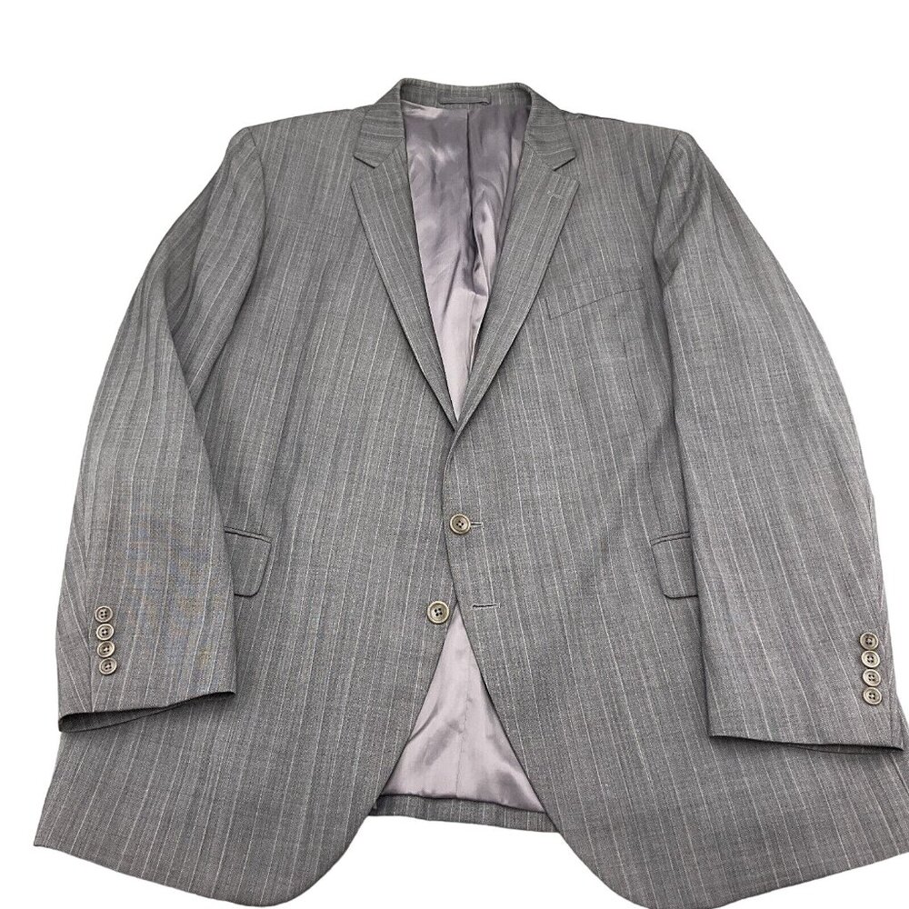Ticknors Blazer Men 48 Black‎ White Pink Stripe Wool Classic Career Bespoke VTG